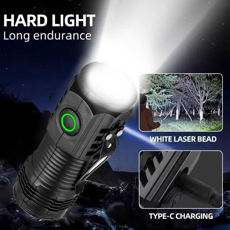 3 Core LED Mini Tactical Flashlight Rechargeable High Power LED Torch
