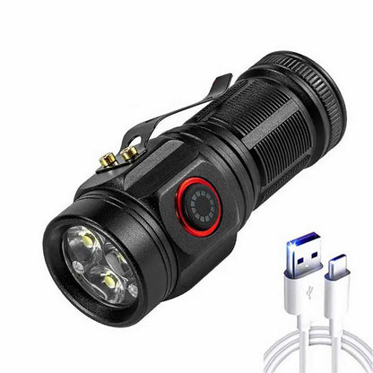 3 Core LED Mini Tactical Flashlight Rechargeable High Power LED Torch